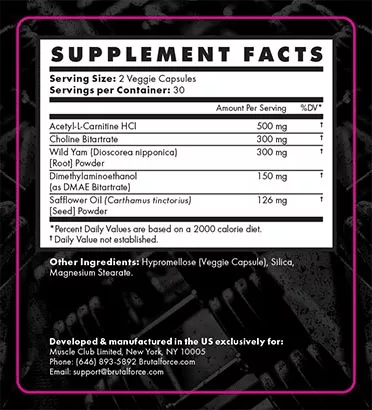 RadBulk Ingredients