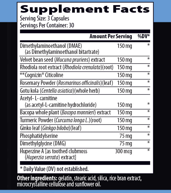 Zenith Labs Brain C-13 Ingredients